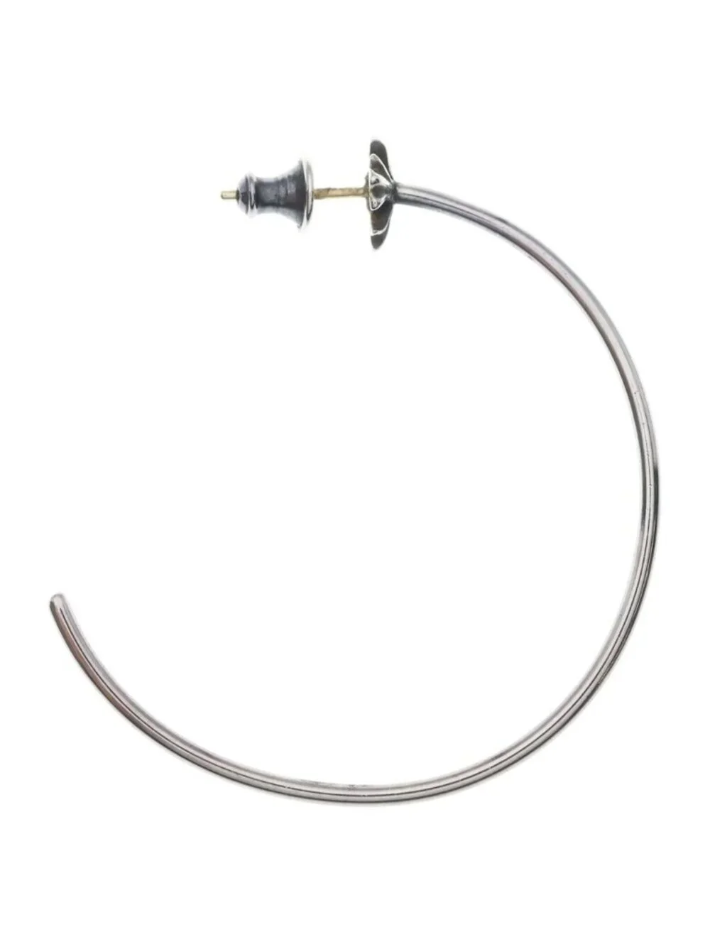 Chrome Hearts Hoop CH Pls CH Plus Earrings Silver